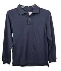 Nautica Boys School Uniform Collared Blue Shirt Long Sleeve Large 14/16