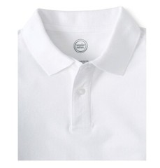 Boys Wonder Nation School Uniform White/Navy, Short Sleeve Pique Polo,14-16 2 pk
