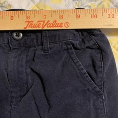 Boys Flat Front Navy Chino School Uniform Shorts Adjustable Waist Size 7 #1606
