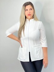 White Aesthetician Uniforms (3/4 Long Sleeve)