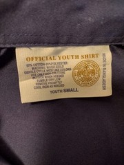 NWT Boy Scouts Of America Shirt Boys Youth S Blue Button Up Flag Uniform USA
