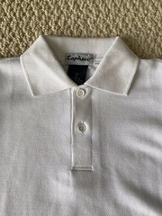 New Boy’s Taphuco Uniform Solid White Classic Polo Shirt Boy’s Sizes 4 5 6