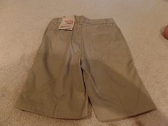 Boys, Arizona Jeans, School Uniform Shorts, Size: 5, Pleated, Khaki, NWT