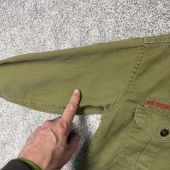 Vintage Boy Scouts Of America Shirt Hat Set Boys 10-12 Green Scout Uniform Twill