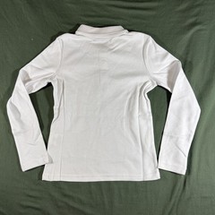 IZOD Girls White Long Sleeve Polo Shirt XS 6 6X School Uniform NWT