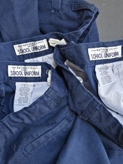Lot of 4 Boys School Uniform Shorts Size 7 Navy Blue Old Navy & Authentic Galaxy