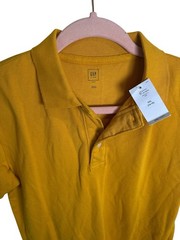 Gap Pique Polo Shirt Size XXL (14-16) Boys Yellow back to school NWT