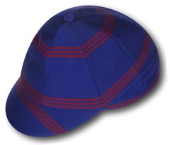 Royal Blue & Red Venetian Stripe Wool Worsted School Uniform / Rowing Cap