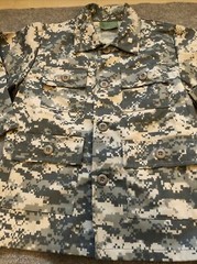 2 Rothco Kids ACU Camo Fatigue Buttoned Shirts Size Small And XL NWT