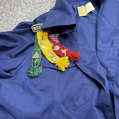 Boy Scouts BSA Uniform Official Youth Shirt Large Long Sleeve Button Blue