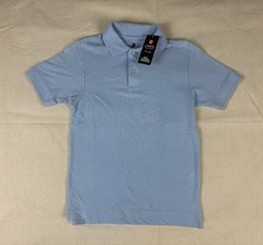 Chaps Polo Shirt Approved Schoolwear Boys Sz 8 Lt. Blue NWT