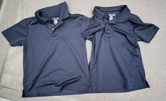 LOT of 3 Boys uniform IZOD PERFORMANCE Polo Shirts navy blue white 6-7