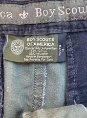 Boy Scouts Of America Green Cargo Shorts Uniform Youth 14