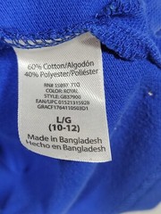 Boys Royal Blue School Uniform TOP Collar Size L 10/12 Short Sleeve