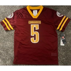 NFL Youth Large (12/14) Washington Commanders #5 Jayden Daniels Jersey