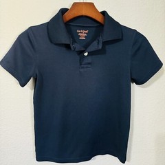 Cat & Jack Navy Blue Boys School Uniform Collared Short Sleeves T-Shirt Sz 8/10