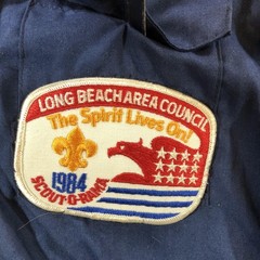 Vintage Boy Scouts Of America Shirt Youth Small Blue Uniform Patches 1980s