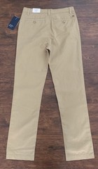 L@@K- Boys Crown & Ivy Khaki School Uniform Pants Sz 14 Husky Adj Wst NWT $46.50