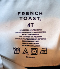 Lot of 4 French Toast Boys Navy School Uniform Chino Shorts size 4t pull on