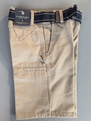 Boys Size 5 Khaki School Uniform Shorts U S Polo Assn New w/ Tags