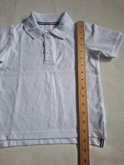 Gymboree Toddler Kids Uniform Solid White Polo Shirt Size 3