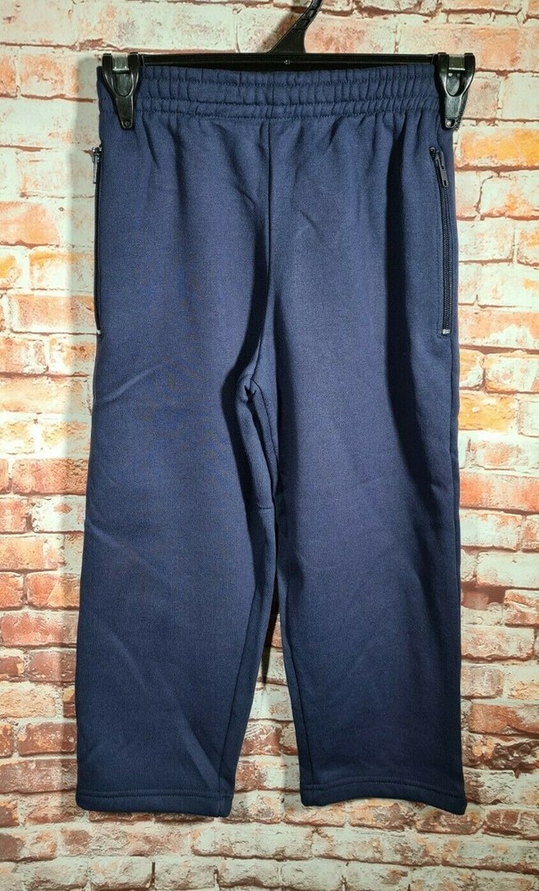 BNWT Boys Sz 10 LW Reid Brand Navy Blue Zip Pocket Elastic Waist Track Pants