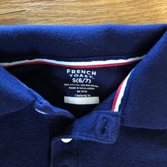 French Toast Boys Uniform Polo Shirt Small 6/7 Blue Long Sleeve Lot Of 2
