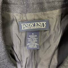 Lands’ End School Uniform Boys Hopsack Blazer Deep Navy Size 6