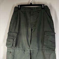 Boy Scouts of America BSA Youth 20 Green Cargo Uniform Switchback Pants Damaged