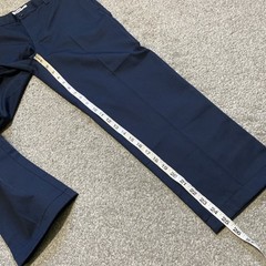 LANDS END Navy School Uniform Pants Flat Front Adjustable Boys 12 H Husky NEW