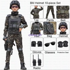 Children’s Spring Autumn Camouflage Suit Special Forces Tactic Training Uniform