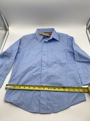 Boys French Toast Uniform/Casual Blue Long Sleeved Button Up Shirt Size 6