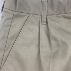 Authentic School Uniform Shorts Boys 18 Beige Elastic Waist Pleated Front NWT