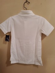 NWT French Toast White Polo unisex size 4, S/S, School Uniform or Casual wear 