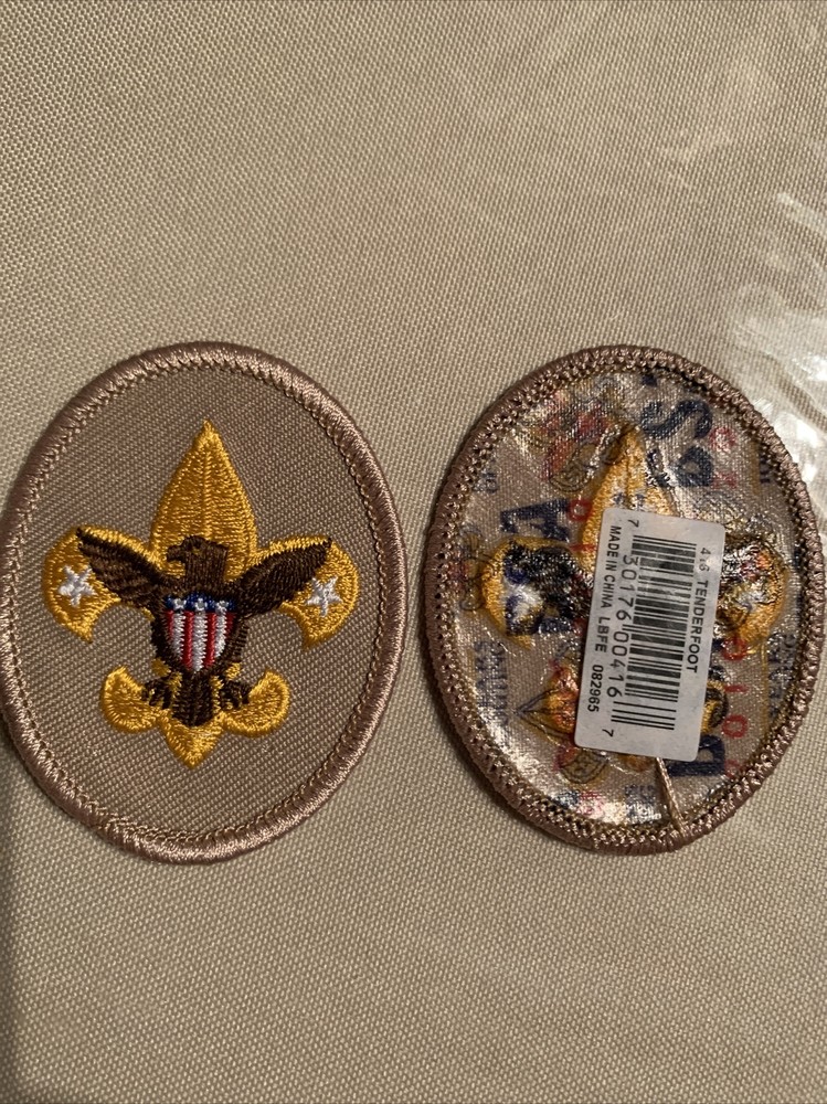 Tenderfoot Badge Emblem Patch BSA 2010 Backing