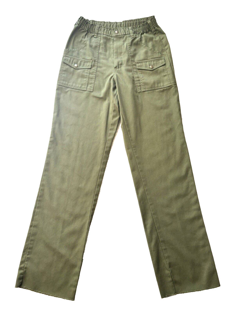 Boy Scouts Pants Youth 32×32 Green Official Uniform Twill Cargo 27×33.5*