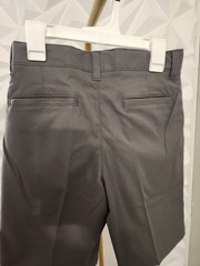 Lands’ End Boys Gray Chino Shorts Flat Front Pockets Solid Zip Closure Athletic