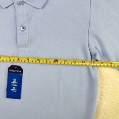 Nautica Boys Big School Uniform Short Sleeve Polo Shirt Button Closure Pique