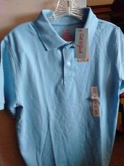 Cat & Jack Boys Youth XL 14 Blue Short Sleeve School Uniform Polo NWT