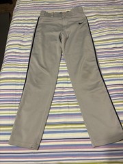 Nike Dri-FIT Boys XL Regular Golf Track Pants Zip Polyester Gray/Black (4-131)