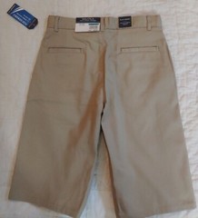 Nautica Boys Khaki School Uniform Shorts Size 16 Regular Adjustable Waist NEW