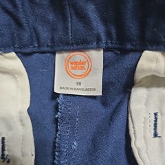 Wonder Nation Stretch uniform Shorts unisex Size 16 Tidal blue