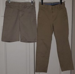 School Uniform Boys Size 8 Pant & Short Lot of 2