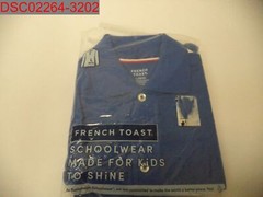 French Toast Boys Royal Blue Long Sleeve Pique Polo, Size L (10/12) 884503503066