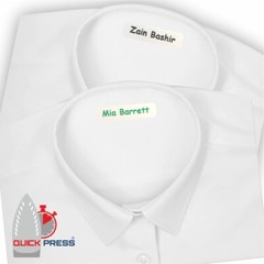 100 QuickPress™ Iron-on Nametapes Printed Name Labels/Tags for uniforms/carehome