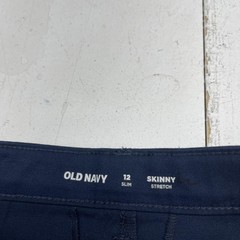 Old Navy Pants Boys 12 Slim Blue Skinny Stretch Adjustable Waist Chino Uniform