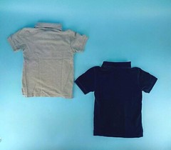Place Boys Size Small S/P 5 – 6 Uniform Shirts Lot Short Sleeve Gray Navy EUC