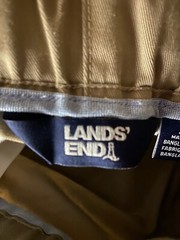 Lands End Uniform Pants Boy Plus 20 Pull On Khaki Pleated School wear Oeko-Tex