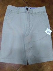New Boys Size 7 OshKosh B’gosh Moisture-Wicking Uniform Chino Shorts beige