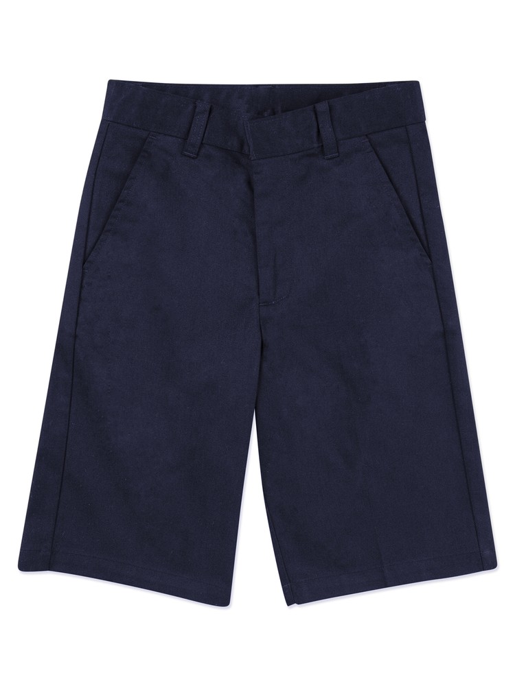 Boys School Uniforms Slim-Fit Flat Front Shorts Blue Size 10 Slim –A9–